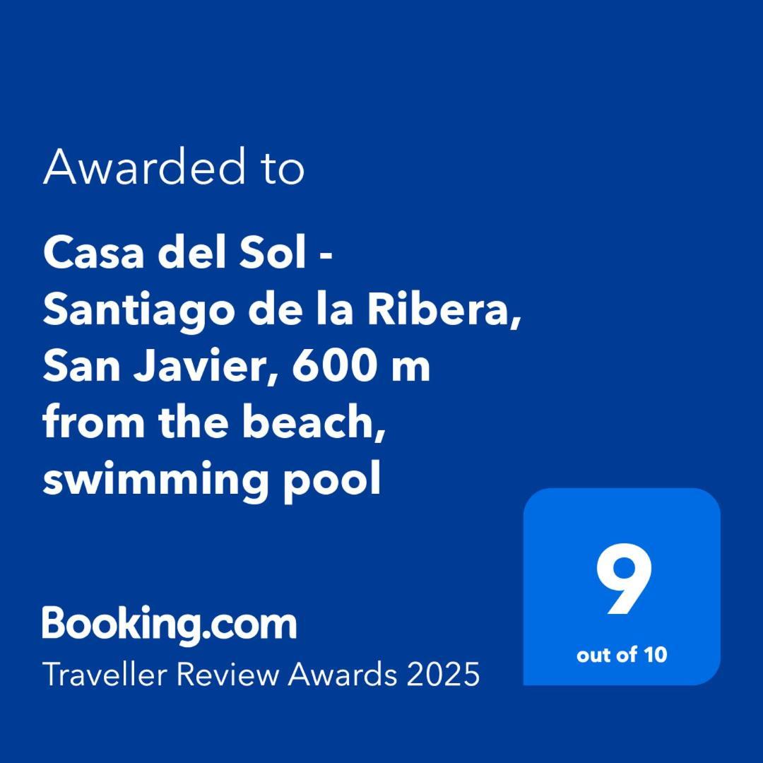 Casa Del Sol - Santiago De La Ribera, San Javier, 600 M From The Beach, Swimming Pool Extérieur photo